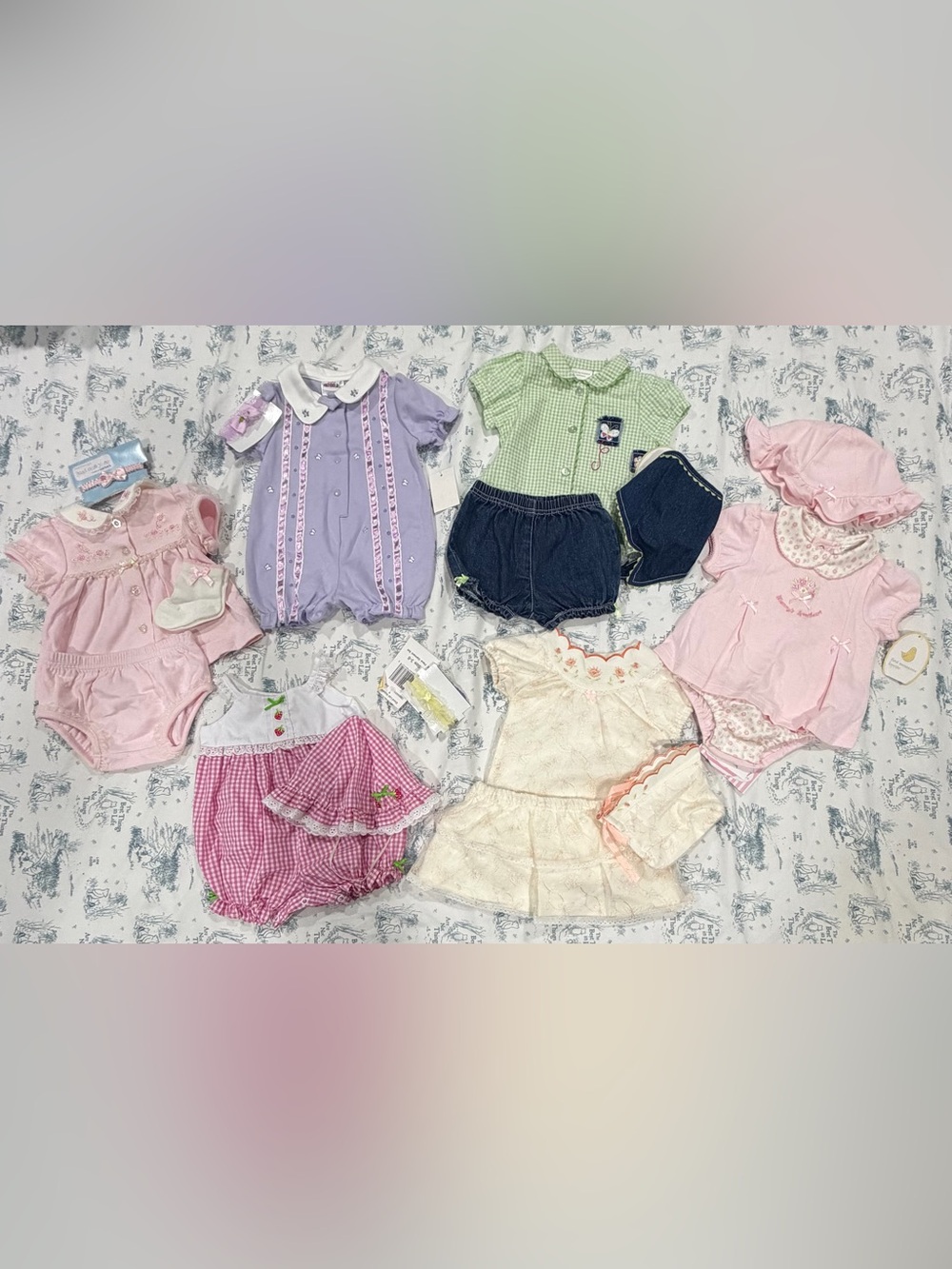NEW NWT Vintage INFANT BABY GIRL Sets Bundle Summer Clothes 0-3m 3-6m 6-9m